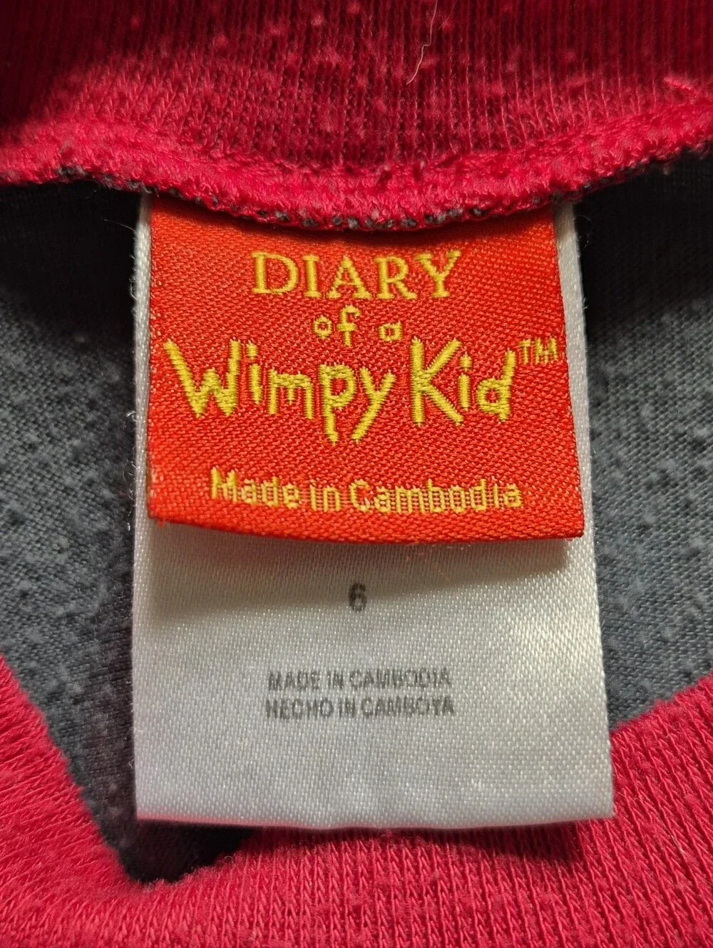 Diary of a Wimpy Kid Pajama Set Size 6